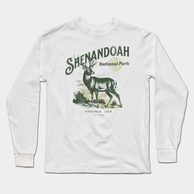 Shenandoah National Park Long Sleeve T-Shirt by retroparks